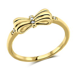 Gold Plated Silver Ring NSR-720-GP